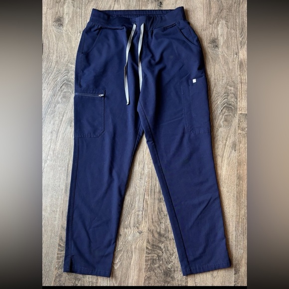 Figs Technical Collection Navy Scrub Pants Large Comfortable With Pockets - Picture 1 of 12
